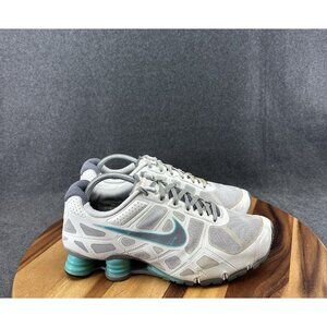 Nike Women’s 11 Shox Turbo 12 style 454165-014 Platinum Grey Turquoise Gray